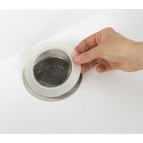 Mesh Stainless Steel Sink Strainer: Kitchen Drain Catcher, Dishwasher-Safe, Silver, 4.5"