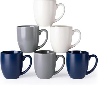 16oz Coffee Mugs Set of 6, Large Ceramic Coffee Mugs for Man, Woman, Dad, Mom