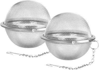 2pcs Stainless Steel Mesh Tea Ball 2.7 inches Tea Strainers Teas Infuser Strainer Filters for Teas